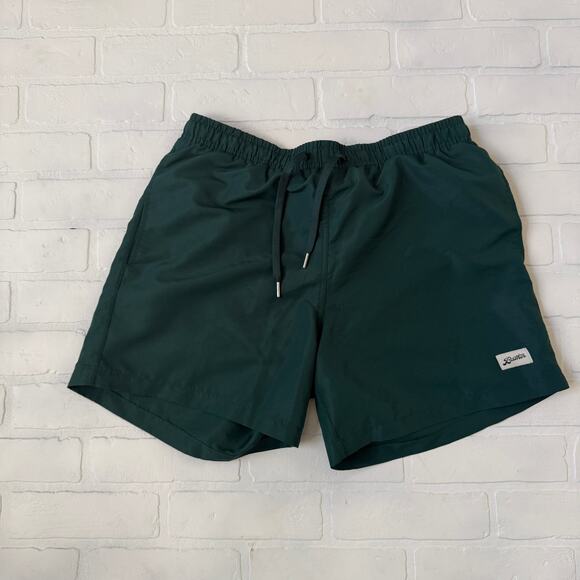 Bather Men's Dark Green Drawstring Mesh Lined Swim Shorts sz M - Picture 1 of 7